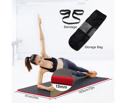 TPE Yoga Mat with Natural Rubber, Includes Yoga Towel and Tote Bag