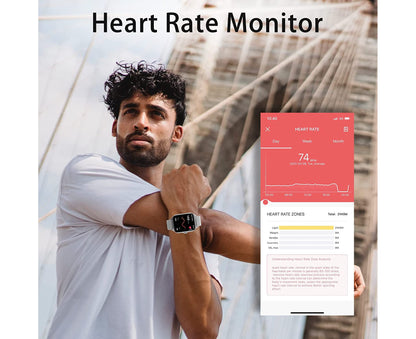 Professional Smart Watch with Call Functionality, Full Touch Screen, Compatible with Android and iOS - Features Heart Rate Monitoring, Sleep Tracking, Blood Oxygen Measurement, and Step Counter