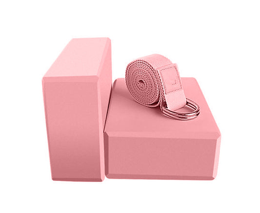 Cork and EVA Foam Yoga Block Set - 2 Pieces