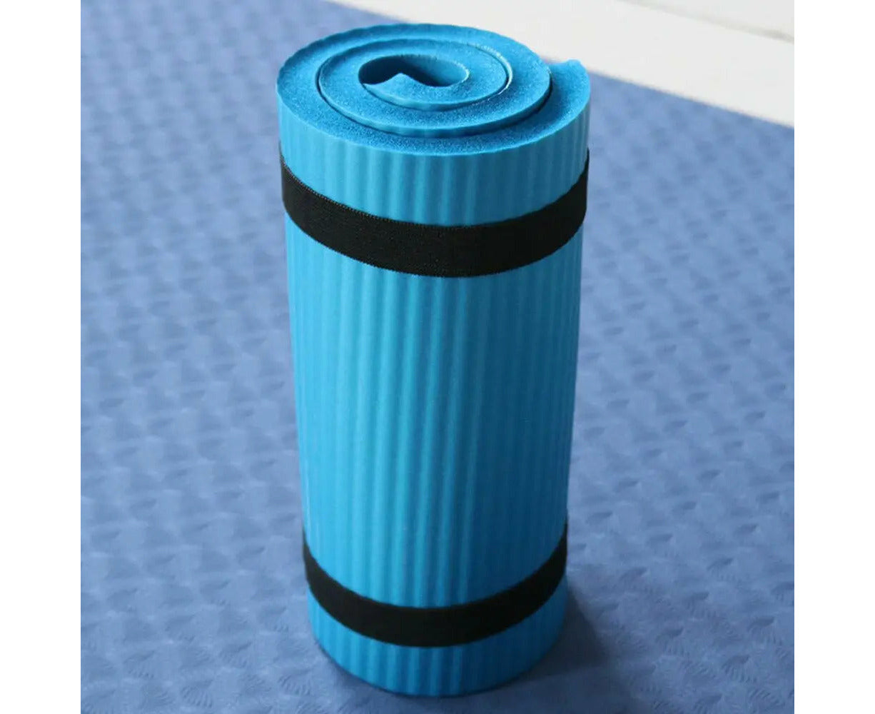 Thick Fitness Non-Slip Portable Yoga Mat with Carrying Strap - Blue