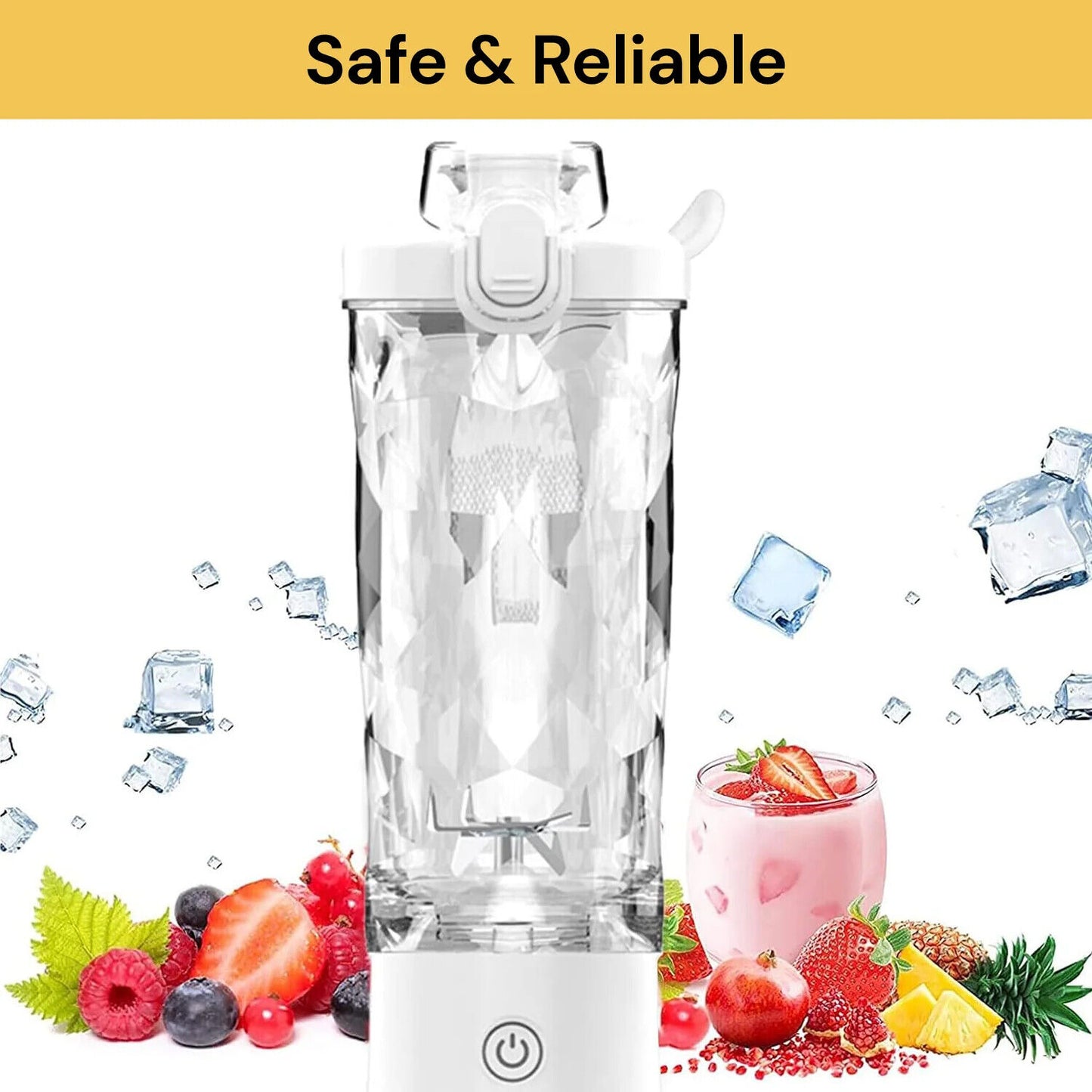 240W Portable Juicer Cup USB Blender 600Ml Travel Smoothies Fruit Mixer Machine